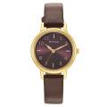 Titan Karishma Brown Dial Leather Strap Watch for Women -2678YL02. 