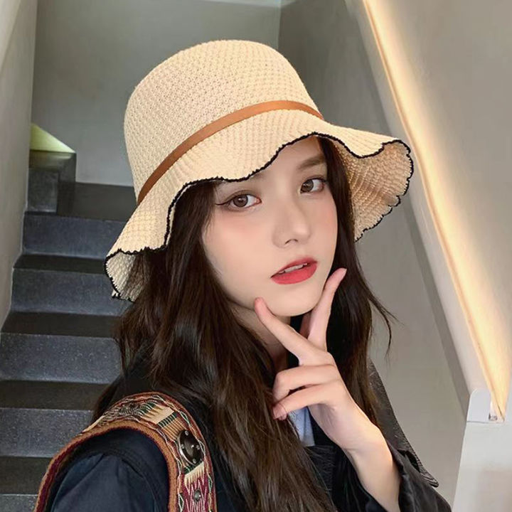 Spring Summer Sun Hat Women Breathable Foldable Fisherman Hat Sun