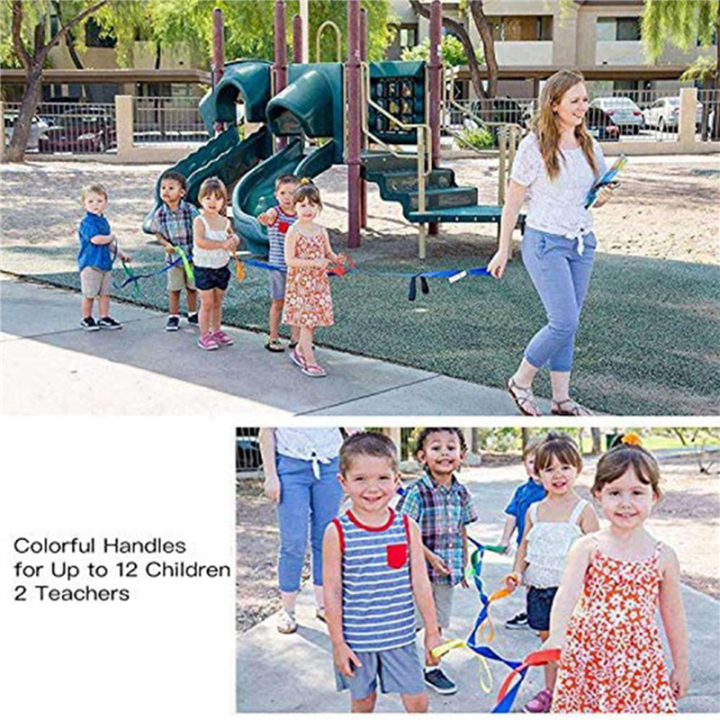 Cluellp-5X%20Children's%20Walking%20Ropes%20for%20Preschool%20Daycare%20School%20Kids%20Outdoor%20Colorful%20Handles%20for%20Up%20to%2012%20Children%202%20Teachers%20-%20Image%204