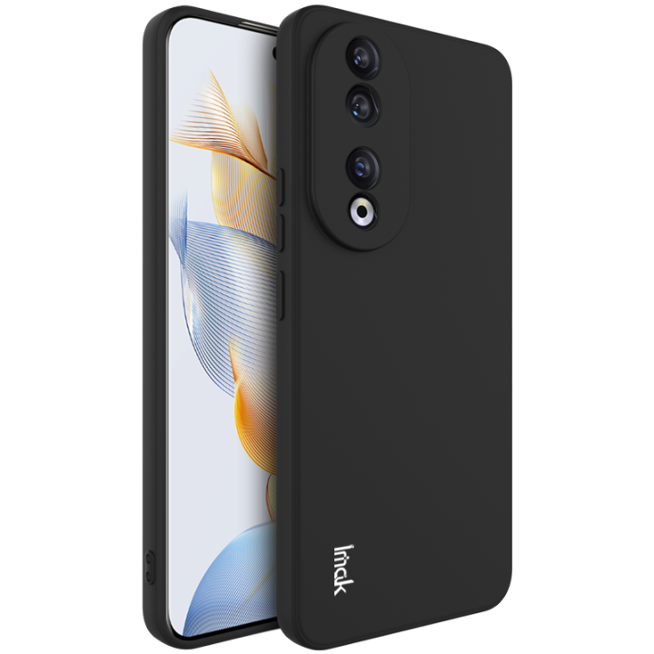 Silicone Case for Honor 90 5G with Camera Protection,Straight Edge Slim Design with Button Protection ,Lanyard Hole Design Full Body Cover for Honor 90 5G