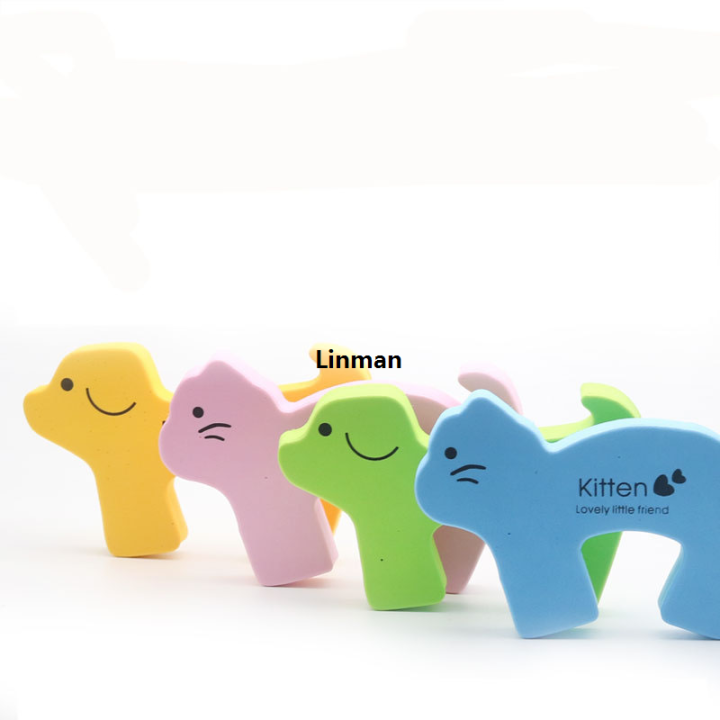 Linman 【Exclusive Offer】Baby Safety Lock Children Creative Door Plug Ca rtoon Safety Door Card Anti-pinch Hand Safety Door Stop Door Clip