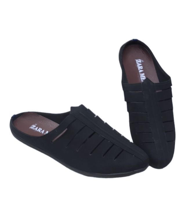 Black Back Open Shoes for Men (X11)