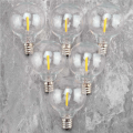 6Pcs G40 Bulbs,E12 Screw Base LED Globe Bulbs for Solar String Lights. 