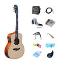 KMARTH ES280 36inch Solid Top Semiacoustic Guitar With Padded Gig Bag Strap ,Adjustable Clip , Pick ,Pick box ,Wipe cloth ,Guard , Allen key, Cable. 