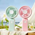 Compact Foldable Portable Electric Fan Quiet Operation 3 Speeds Neck Hanging Small Fan Low Noise Rechargeable Handheld Mini Fan for 3.7V500MAh Indoor Outdoor Use. 