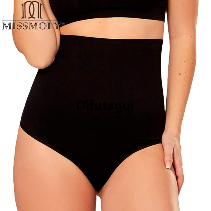 Difutagui MISSMOLY Womens Shapewear Tummy Control Thong Plus Size Shapewear High Quality Girdle High Waisted Body Shaper Slimming Compression Underwear