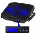 Laptop Cooling Pad 4 Fans Adjustable 10 Inch to 17 Inch Notebook Cooler, Blue Light, S18 For Any Laptop Speed Control Button. 