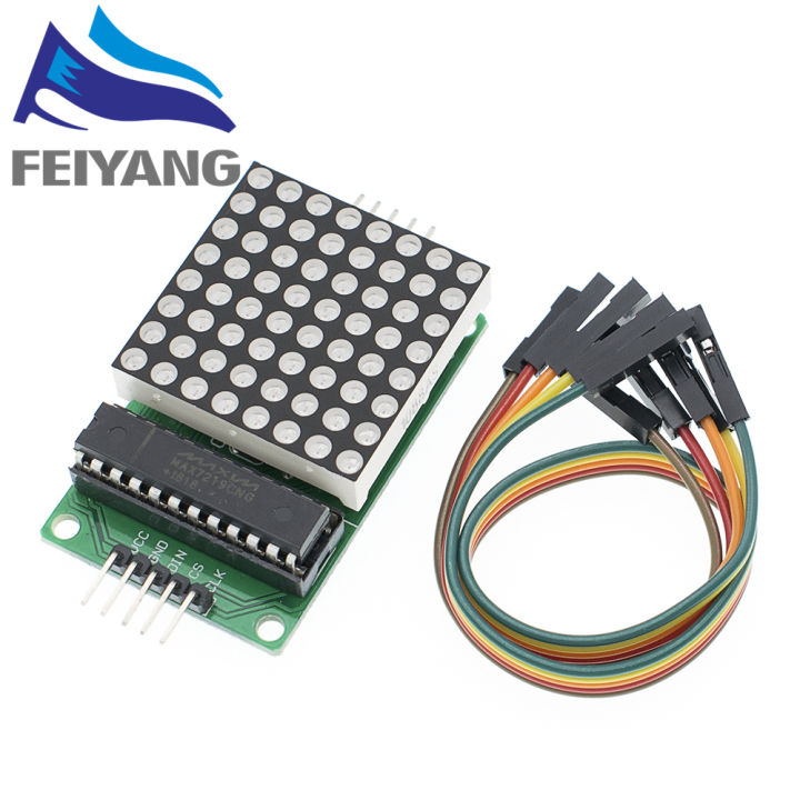 MAX7219%20Dot%20Matrix%20Module%20Microcontroller%20Module%20Control%20Module%20Display%20Module%204%20In%20One%20Display%20With%205P%20Line%20For%20Arduino%20-%20Image%202