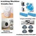 Washing Machine Combo Set ( Washing Machine Cover, 12 Pcs Cleaning Cube, 4 Pcs Feet Pad). 