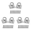 NAMUNY 6Pcs Square Swivel Pad Eye Rotatable Ceiling Hook Wall Mounted Hook Stainless Steel Eye Pad Plate for Yoga (with Screws). 