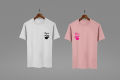 “He’s Mine / She’s Mine” Design – Matching Couple Sets T-Shirt. 