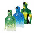 Pelagic Men's Fishing Hoodie Shirts UPF 50+ Sun Protection Long Sleeve Breathable Fishing Clothing With Mask UV Neck Gaiter Tops. 