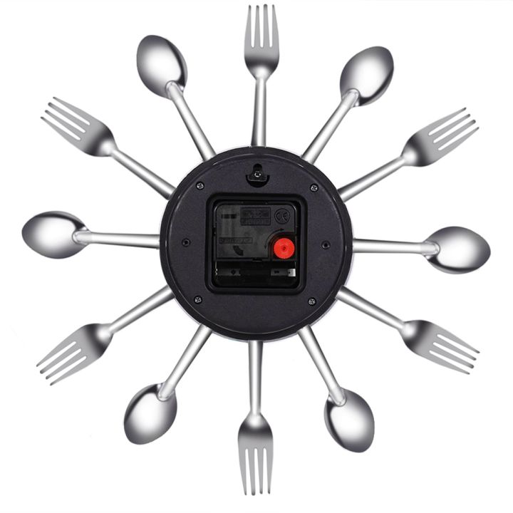 fasdaga%202X%20Stainless%20Steel%20Knife%20and%20Fork%20Spoon%20Kitchen%20Restaurant%20Wall%20Clock%20Home%20Decoration%20-%20Image%202
