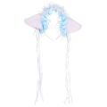 Maid Women Ruffles Lace Headband Plush Cat Ears Ribbon Bell Hair Hoop Cosplay CF8. 