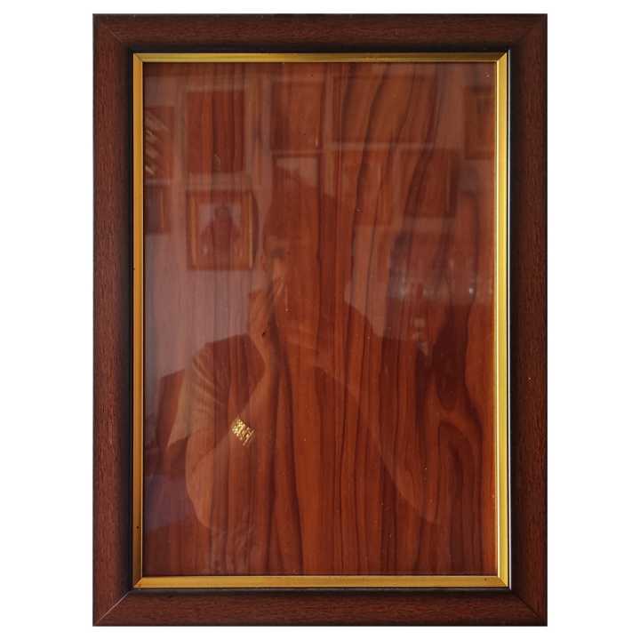 Plain Brown Color Wooden Photo Frame With Side Brown Border Plain Design 6X8 Inch - Wooden Frame For Photos |