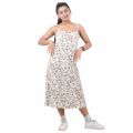 Summer Collection  Stylish Cute Floral Printed Cotton Mix Midi / One Piece Dress  For Women By Rc. 