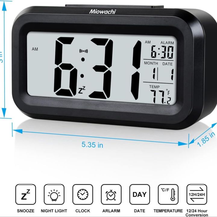 New Digital Table Clock Multifunctional (LCD Display, Temperature ...