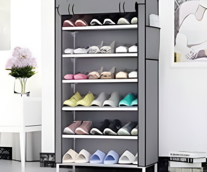 6 Layer Shoe Rack With Cover