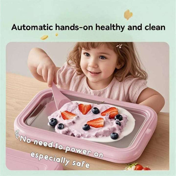 Ice cream making stainless steel freezing multifunctional maker, stir-fried yogurt plate, shaved ice