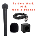 Media Boom Mic Reporting Journalist Wired Microphone Kit With Flag Station Logo – Campatible With Mobile Phone  | Condenser Media Mic For Interview News Reporting With Mobile Phones.. 