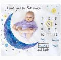 Newborn Baby Monthly Growth Milestone Blanket Photography Prop Background Cloth. 