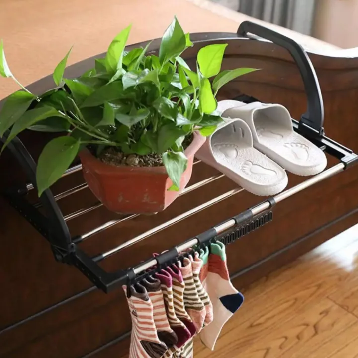 Multifunctional%20Balcony%20Folding%20Clothes%20Hanger%20Hanging%20Type%20Air-drying%20Rack%20and%20Window%20Airing%20Frame%20-%20Image%202