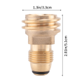 2Pcs Propane Gas Adapter Converts POL LP Tank Service Valve to QCC1/Type1 Outlet Brass Adapter Adapter. 