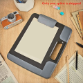 Black Clipboard with Storage Plastic Clipboard Storage Case with Handle Storage Construction Binder 14.4x12.1x2.44Inch. 
