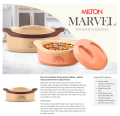 MILTON New Marvel 2500 Inner Steel Casserole 2360 ml Brown BPA Free Food Grade  Easy To Carry Easy To Store Ideal For Chapatti Roti Curd Maker. 