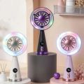 Electric Cooling Handheld Fan Compact Lightweight Rechargeable Fan Soft Lighting Gentle Wind Digital Display Fan Travel. 