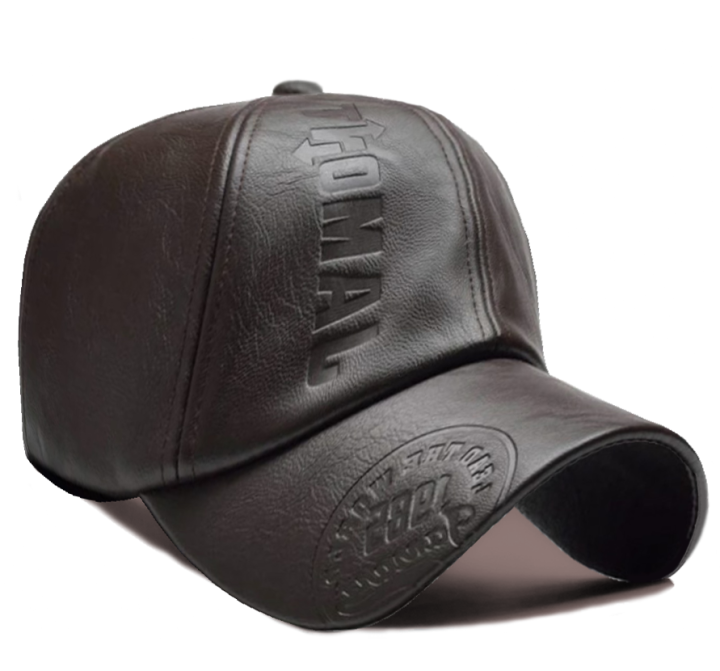 Cap%20Leather%20New%20Fashion%20Outdoor%20&%20Sports%20Adjustable%20Vintage%20Snapback%20Men's%20Leather%20Casual%20Hat%20-%20Image%203