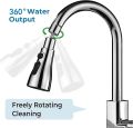 Modern High Pressure 3 Function Pull-out 360 degree Swivel Kitchen Sink Faucet Accessories Nozzle. 