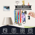 Stainless steel Medal hanger display Multi-tiered Wall-mounted Rust-proof Trophy shelf Durable Customizable Sports medal display rack for Gymnastics competitions Marathon runners Soccer tournaments. 
