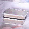 1PC Stainless Steel Refrigerator Food Storage Box With Plastic Lid Prepare Food Freshness Preservation Box Picnic Box Dounp. 