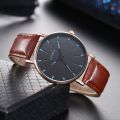 【LinkGlobal】Genuine Watch Genuine Leather Strap Watch Men's Quartz Watch Business Fashion Handsome Men's Watch [Top-notch quality]. 