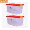Bagmati Smart Box Multipurpose Plastic Storage Container Box With Lock (Clear/Transparent). 