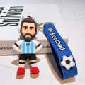 Legendary Soccer Star Leo MESSI Keychain -1 Pc, Argentine Football Player Figure, Bag Pendant Collection, Ideal Gift for Football Fans -8 cm. 