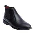 Sunrise Black Full Chelsea  Design  Leather Shoe For Men. 