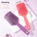 Sutuiying 2pcs/set hair brush Hollow Multi Teeth Comb Diamond Fluffy High Portable Head Top Tool Dry Dual Massage Scalp Hairdressing tools. 
