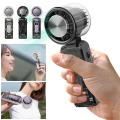 Semiconductor Refrigeration High Speed Fan Rechargeable Handheld Outdoor Turbo Fan Overcharge, Overcurrent and Overdischarge Protection Black. 