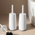 reusable Soft Bristle Toilet Brush With Base Long Handle Standing Base Toilet Cleaning Brush Space Saving Compact Toilet Scrubber Deep Cleaning. 