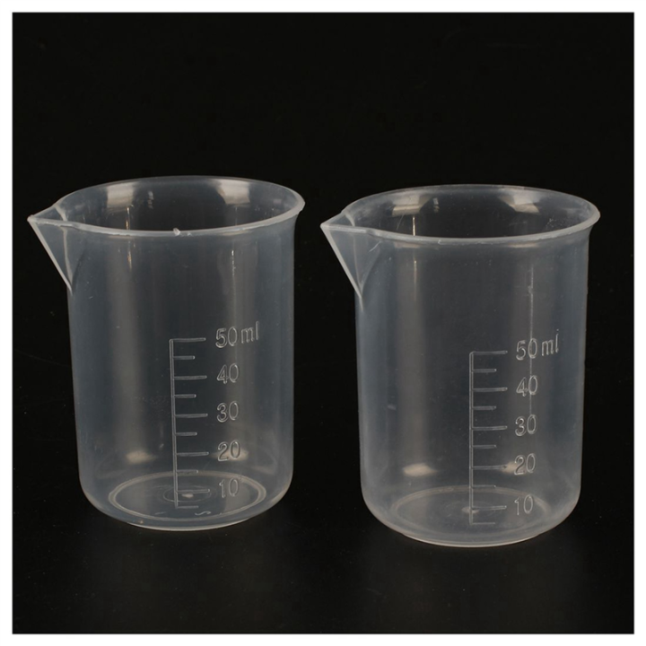 NCANRUI%206%20Pcs%2050%20Ml%20Laboratory%20Plastic%20Water%20Liquid%20Measuring%20Cup%20Transparent%20-%20Image%202