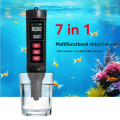 7 in 1 Digital Water Quality Tester Water Quality Monitor ORP PH TDS EC Meter Salinity Temperature Tester Water Filter for Aquarium Pool. 