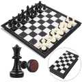 25 x 25 Cm Portable Magnetic Chess Board Set - White & Black. 