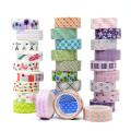 Random Designs Selected Japanese 5 Rolls Cute Washi Decorative Masking Tape Scrapbooking Tapes. 
