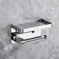 Anti-Rust Stainless Steel Toilet Paper Holder with Phone Shelf – Wall-Mounted Bathroom & Kitchen Paper Rack for Modular Spaces. 