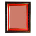 Big 3D Chocolate Brown Red Border Single Photo Frame A4 Size. 