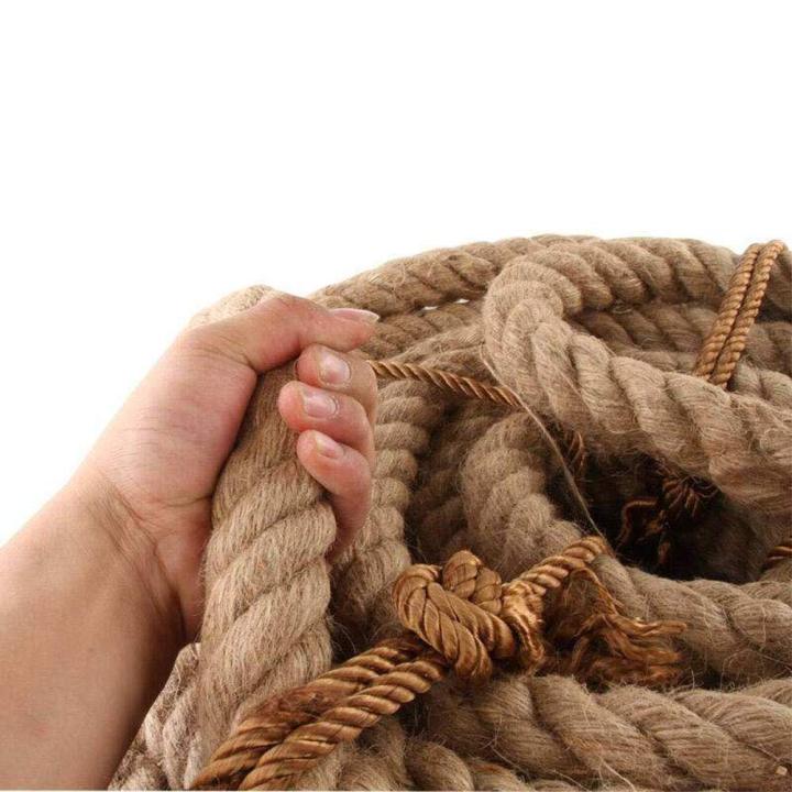 22 Meters of  250 mm Extra Thick and Strong Natural Fiber Jute Rope Twisted Hemp for Decorative Landscaping Climbing Tree Hanging Swing Tug of War