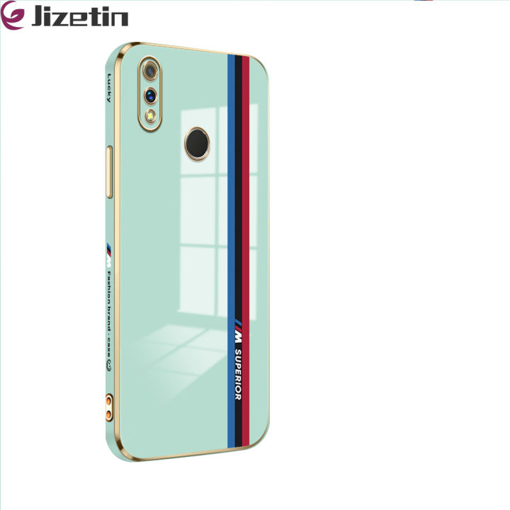 Jizetin for Realme 3 Pro Back Cover With Free Lanyard Car Track 6D Plating Silicone Phone Case