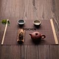 DISICHEN New Natural Bamboo Table Mat Tea Dining Hot Insulated Table Runner Japanese Style Natural Woven Placemat Coaster Cup Pad Affordable. 
